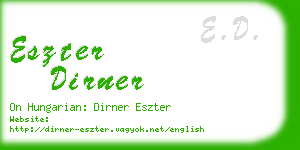 eszter dirner business card